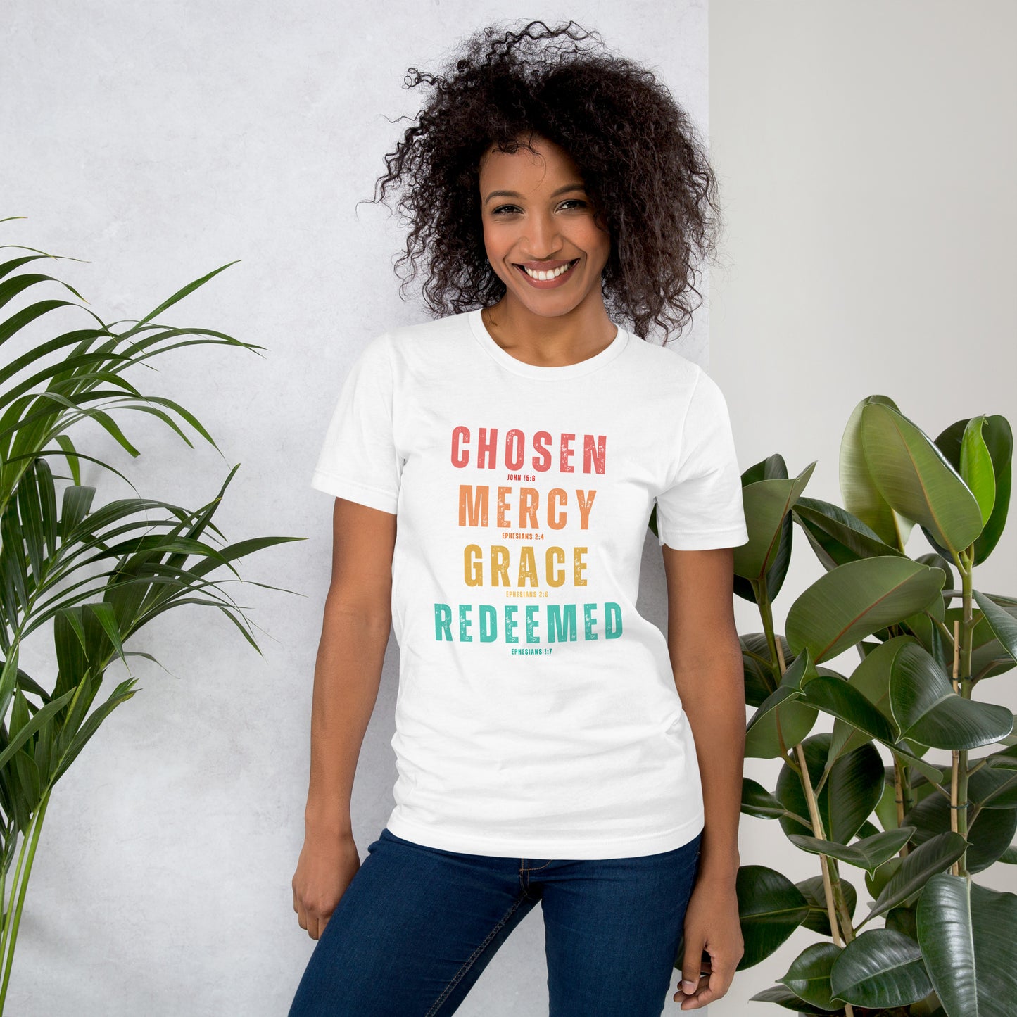 Chosen Mercy Grace Redeemed Unisex t-shirt